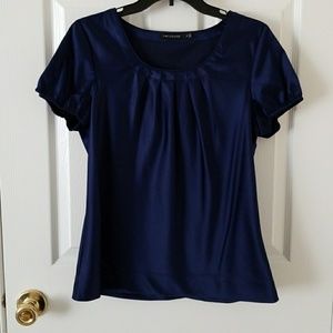 Limited indigo silk top